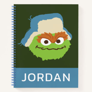 Oscar the Grouch Woodland Face   Add Your Name Notebook