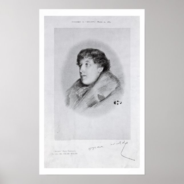 Oscar Wilde (1854-1900) a Bijou Portrait, from 'So Poster (Front)