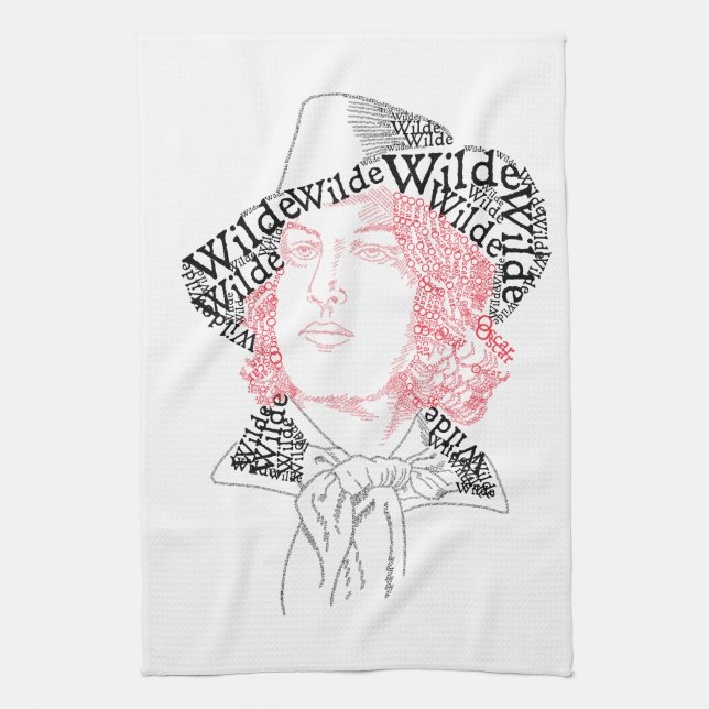 Oscar Wilde in Words Kitchen Towel (Vertical)