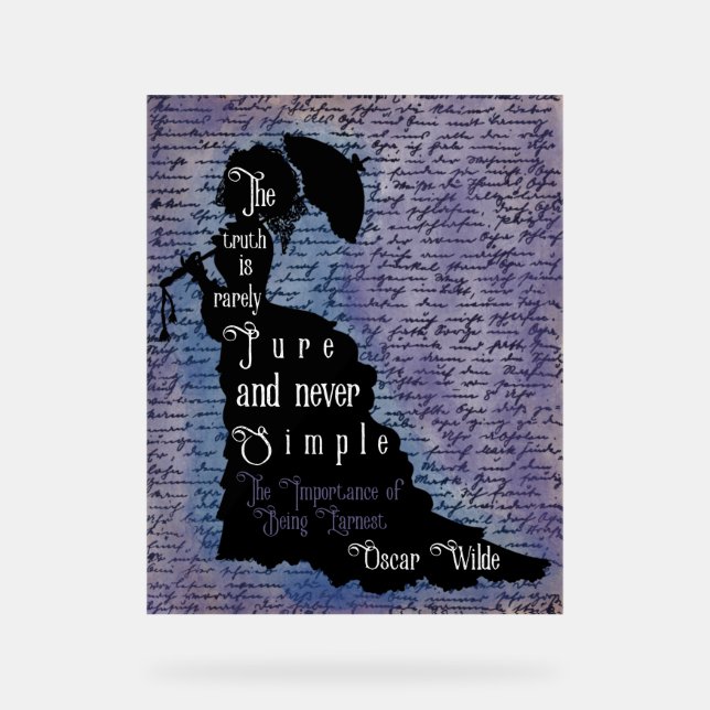 Oscar Wilde Quote Silhouette Poster (Front)