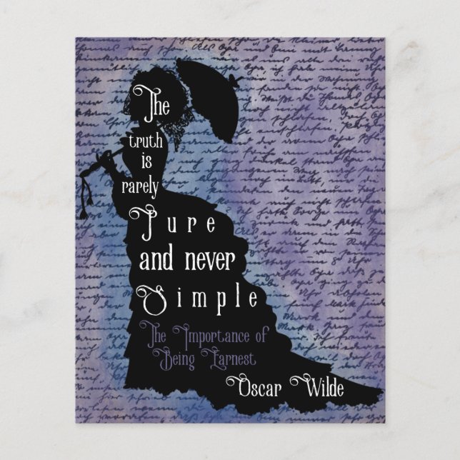 Oscar Wilde Quote Silhouette Poster Flyer (Front)