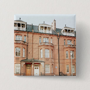 Oscar Wilde's house in Tite Street, Chelsea 2 Inch Square Button