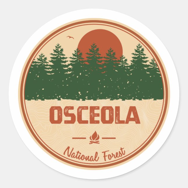 Osceola National Forest Classic Round Sticker (Front)