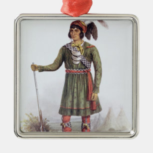 Osceola or 'Rising Sun', a Seminole Leader Metal Ornament
