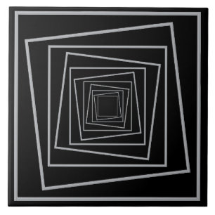 oscillating frame on black background tile