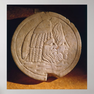 Oscillum depicting theatrical masks poster