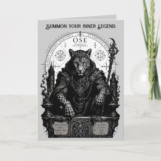 Ose Gothic Occult Leopard Card (Front)
