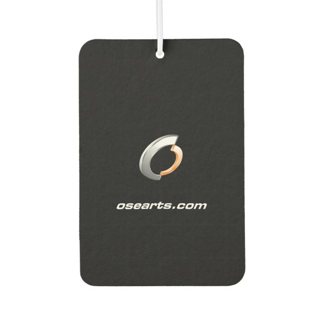 osearts.com Black Background Air Freshener (Front)