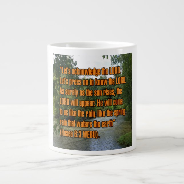 Osée 6:3 WEBU Mug (Devant)