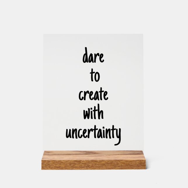 Oser Créer Un Signal Acrylique (Recto)