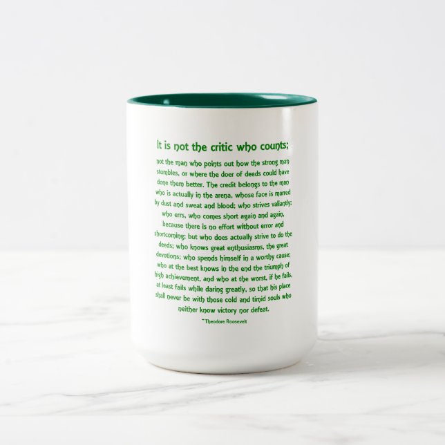 Oser Grandement - Mug à deux tons (Centre)