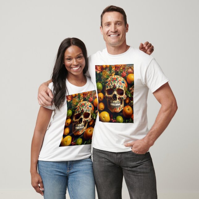 "Osez porter" Crâne sur les T-shirts aux fruits (Unisexe)