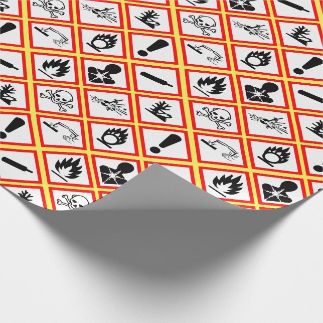 Osha Hazard Warnings Wrapping Paper (Corner)
