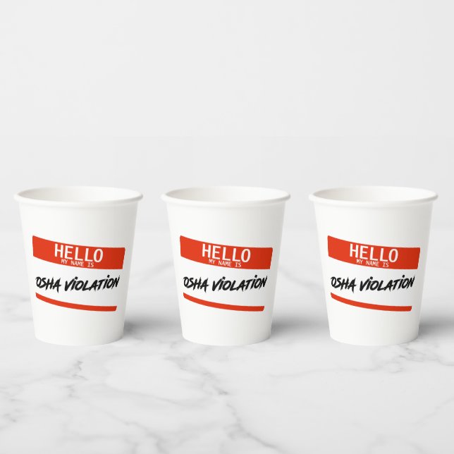 OSHA Violation Paper Cups (Multi)