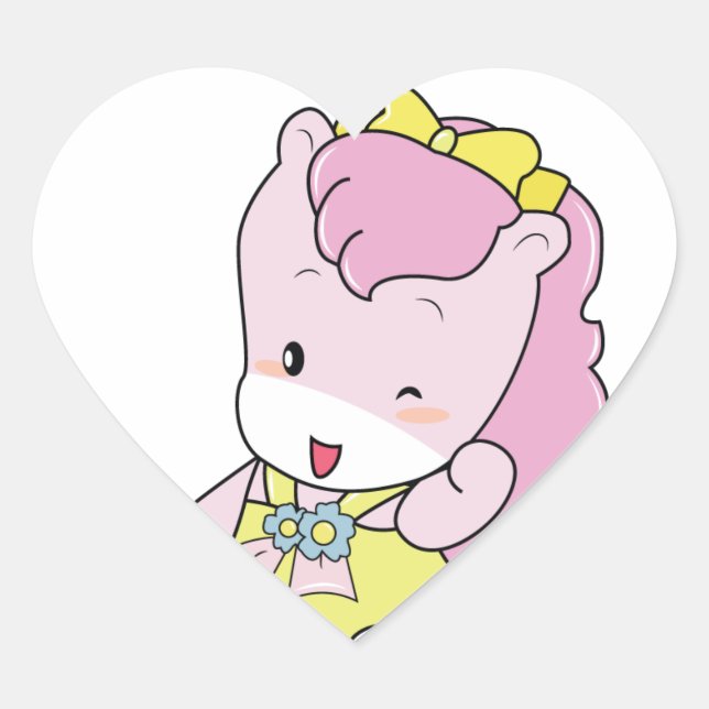 Osharena Ponies "Pinky" Kawaii Stickers (Front)
