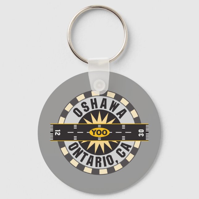 Oshawa Ontario Canada YOO Airport Keychain (Front)