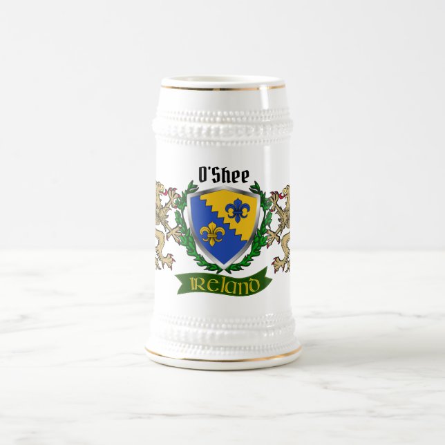 O'Shee/Shea Irish Shield Beer Stein (Center)