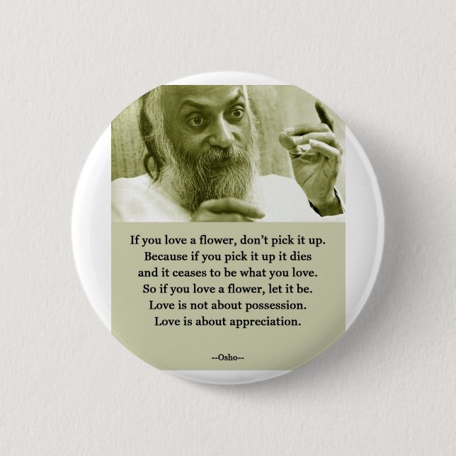 Osho 2 Inch Round Button (Front)