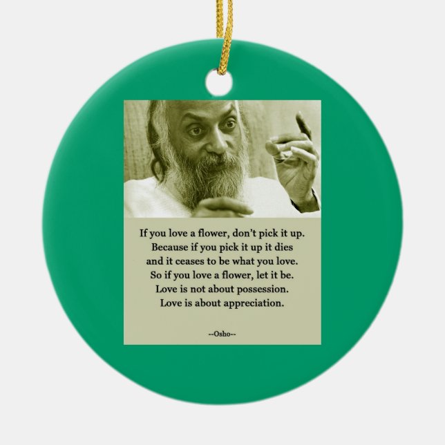 Osho Ceramic Ornament (Front)