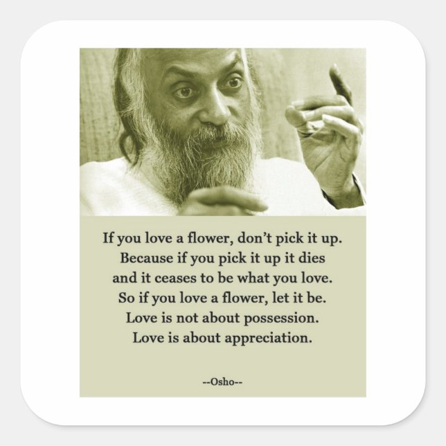 Osho Square Sticker (Front)