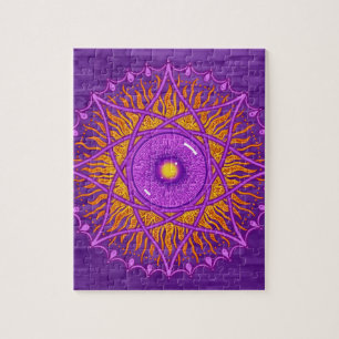 osholo Purple mandala Jigsaw Puzzle