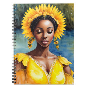 Oshun African Orisha Watercolor Art Notebook