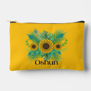 Oshun Goddess Sunflowers Accessory Pouch