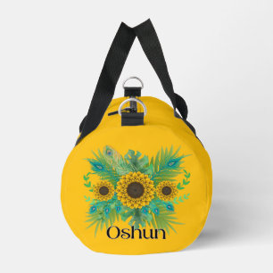 Oshun Goddess Sunflowers Duffle Bag