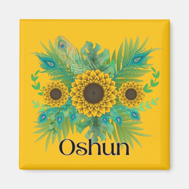 Oshun Goddess Sunflowers Magnet (Front)