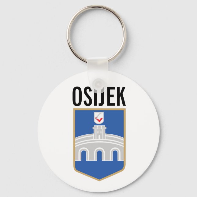 Osijek coat of arms, Croatia Keychain (Front)