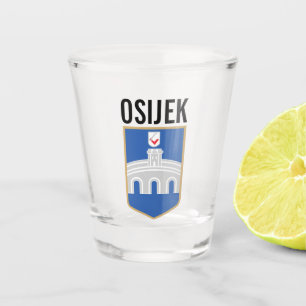 Osijek coat of arms, Croatia Shot Glass