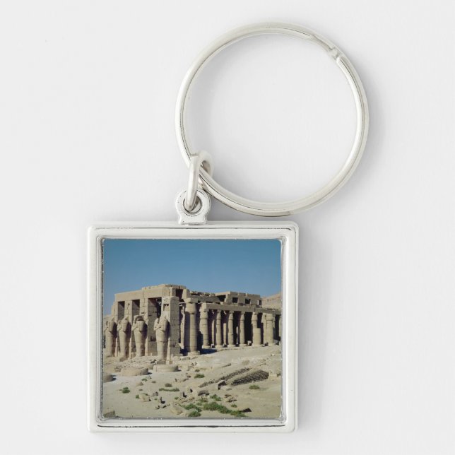 Osiride figures Ramesses II  flanking the walls Keychain (Front)