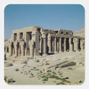 Osiride figures Ramesses II  flanking the walls Square Sticker