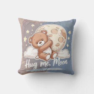 Osito Kawaii with Stars - Sweet and Tierno Design Throw Pillow