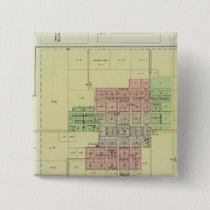 Oskaloosa, Lea Walk, and Bonanza, Kansas 2 Inch Square Button