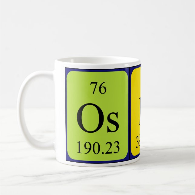 Oskar periodic table name mug (Left)