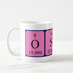 Oskar periodic table name mug