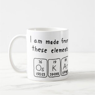 Oskar périodique nom de table mug