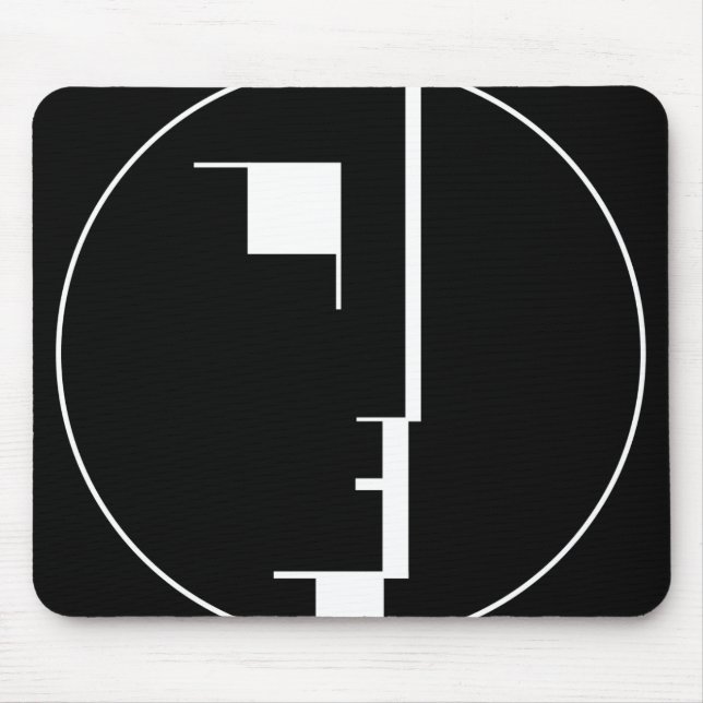 Oskar Schlemmer Bauhaus Logo Mouse Pad (Front)