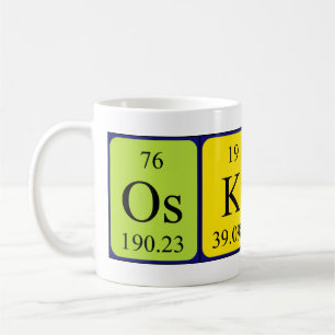 Oskari periodic table name mug