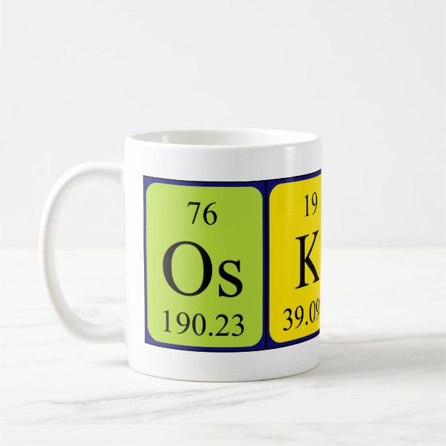 Oskari périodique nom de table mug (Gauche)
