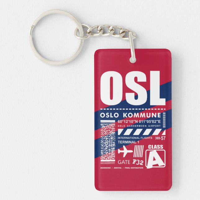 OSL Oslo Airport Keychain (Front)