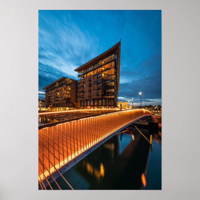 Oslo at night, Norway Poster (Front)