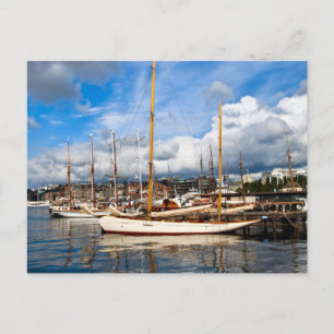 Oslo Boats in the marina Postcard