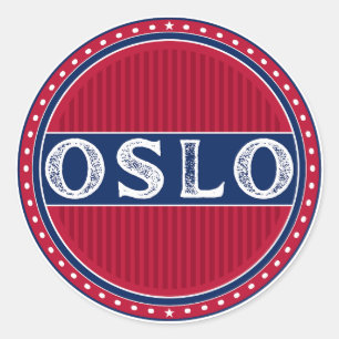 Oslo City Pride Emblem – Norwegian Identity Classic Round Sticker