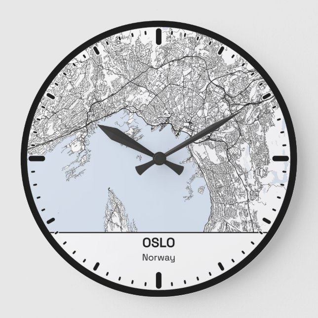 Oslo Clock City Line Art (Front)