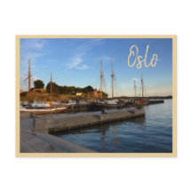 Oslo Harbor with text