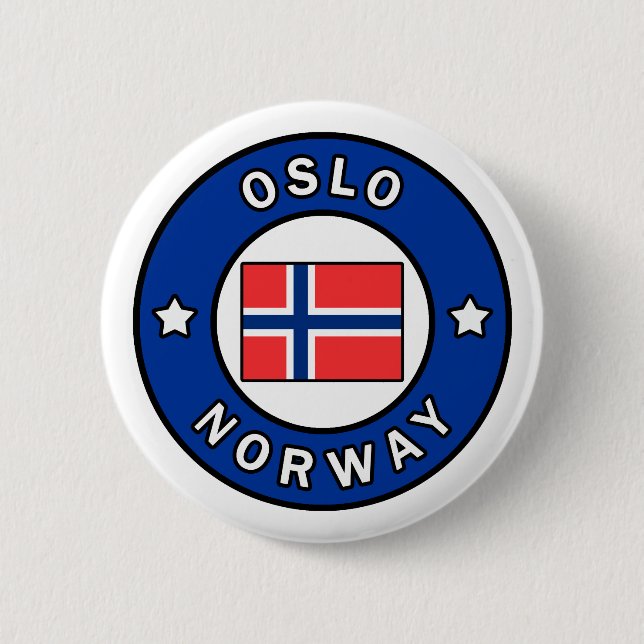 Oslo Norway 2 Inch Round Button (Front)