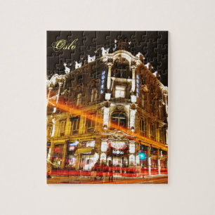 Oslo, Norway at night Jigsaw Puzzle
