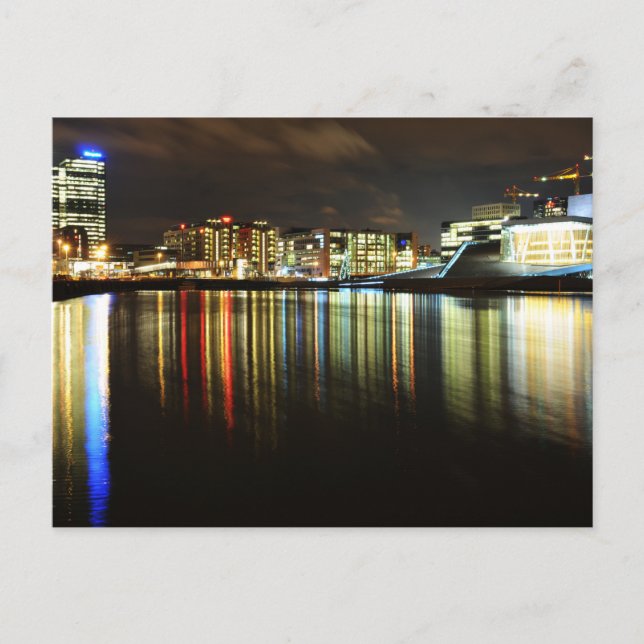 Oslo, Norway at night Postcard (Front)